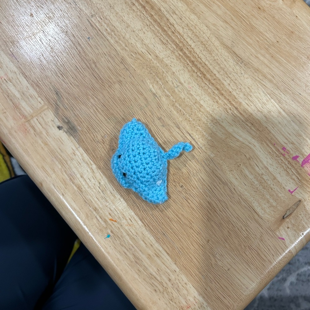 crochet Blue Amigurumi Stuffed sting ray